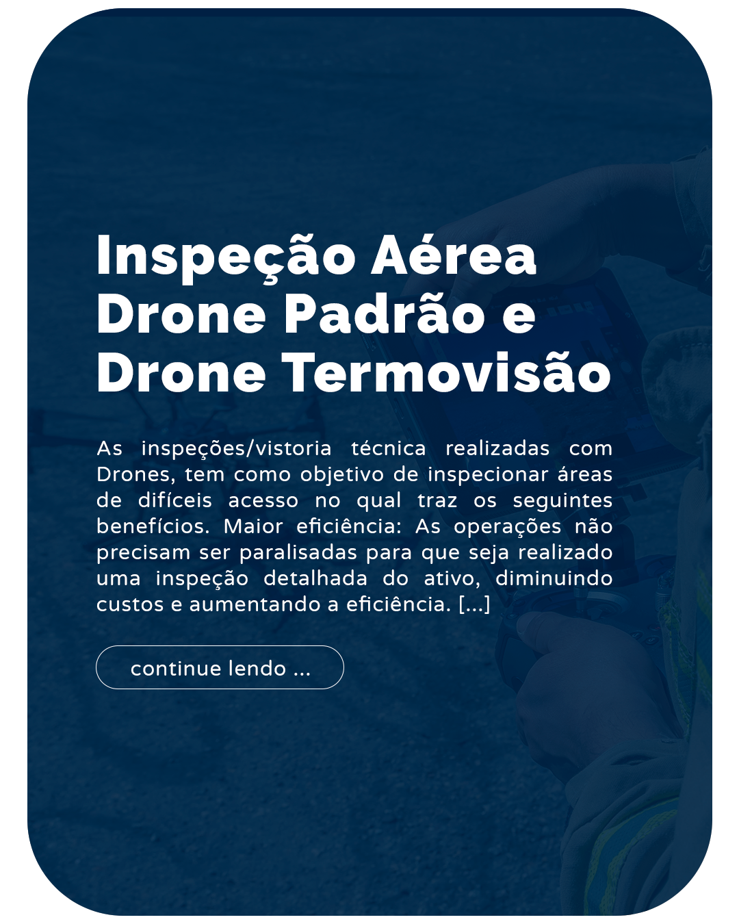 inspeção aérea drone padrão e drone termovisão